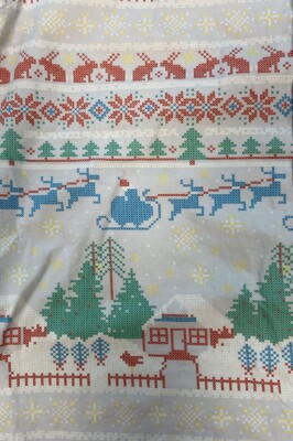 DENIM & FLOWER Ricky Singh Button Up CHRISTMAS CROSS STITCH SHIRT