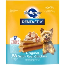 Original Flavor Dental Bone Treats For Toy/Small Dogs, 13.97 Oz Pack (58 Treats)