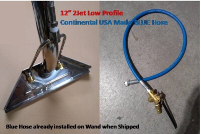 Carpet Clean Wand 12'' 2 J Jet 1.5 Tube  Portable Continental USA made Blue Hose