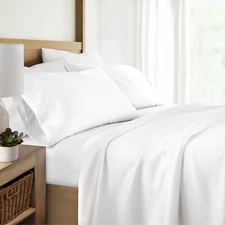 Luxury Soft 4 Piece Bamboo Naturally Cooling Sheets, Perfect for Summer!