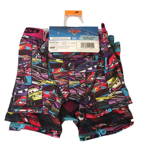 Disney Pixar CARS Boys 4T Boxer Briefs Set of 3 Lightning Mcqueen 95 Dinoco - Picture 2 of 5