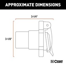 CURT 2007-2025 GMC Sierra 3500 HD Heavy-Duty 7-Way RV Blade Socket