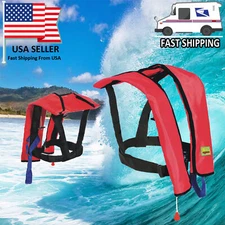 Manual Inflatable Life Jacket Vest Fully Enclosed Water Sport HIGH quality NEW