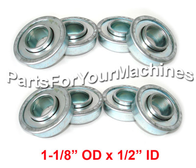 8-PACK, WHEEL BEARINGS, 1-1/8'' OD X 1/2'' ID, GO KARTS, OUTDOOR TOYS, LAWNMOWERS