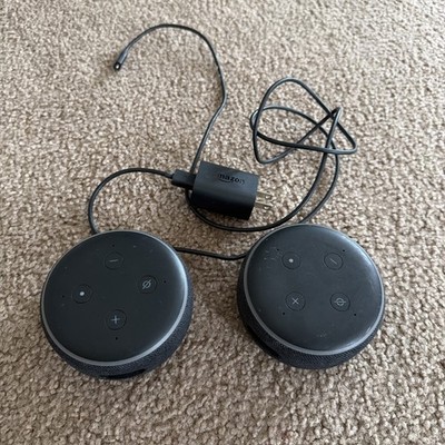 Amazon Echo Dot 3rd Gen Smart Speaker with Alexa - Charcoal Gently Used Lot Of 2