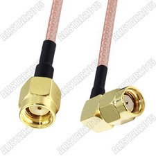 RP-SMA Male to RP-SMA Male Female Pin Right Angle RF Pigtail Coax Cable RG316
