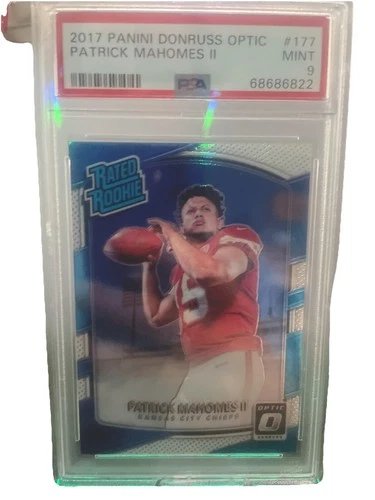 2017 Donruss Optic Patrick Mahomes II Rookie (RC) #177 - PSA 9