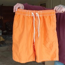 Kailua Surf Swim Shorts Men's XL Orange Drawstring Elastic Waist