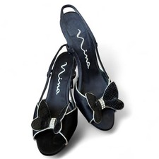 Tacones negros Y2K Nina - Estrás mariposa 6M