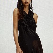 AllSaints Mahree Maxi Dress in Black Size 12 BNWT