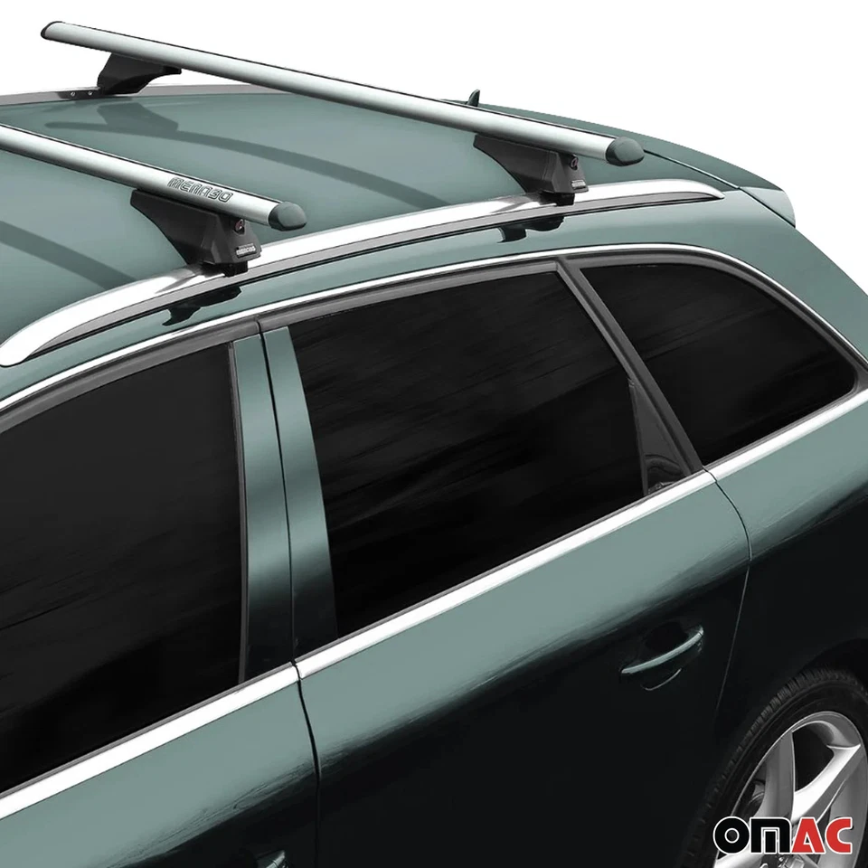 Top Roof Racks Cross Bars for Audi A4 Allroad 2006-2016 Alu Carrier Gray 2Pcs - Image 4 of 4