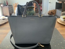 ICONIC Lulu Guinness “AMELIA” LILAC C/F BLUE  Leather Tote - Shoulder Bag