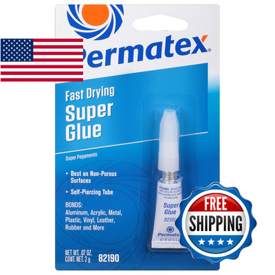 Permatex 82190 Super Glue, 2g, Blue - Fast, Strong Bond for Auto & Home