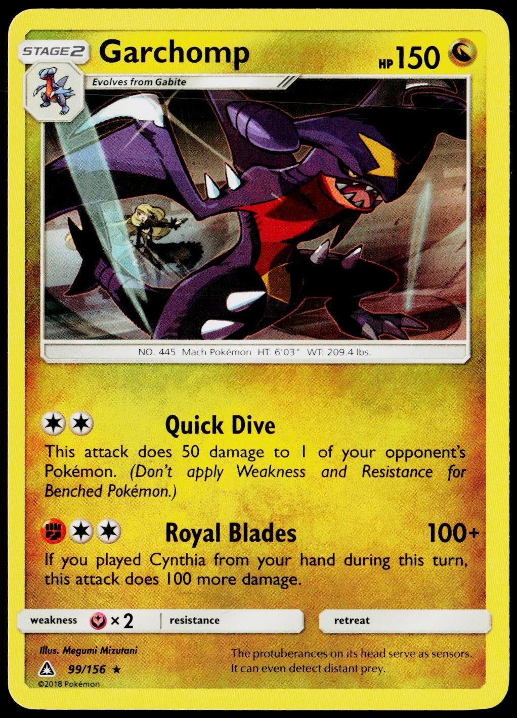 Garchomp 99/156 Rare Ultra Prism Pokemon Near Mint