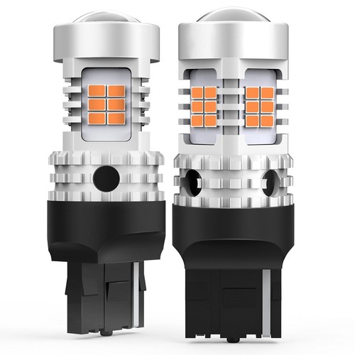 AUXITO 7440 7443 LED Señal de giro Bombillas CANBUS Anti Hiper Flash Ámbar 3000K - Imagen 8 de 10