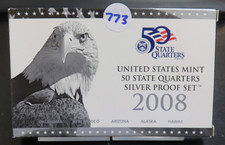2008 Proof Quarters Silver Set in Package w/COA