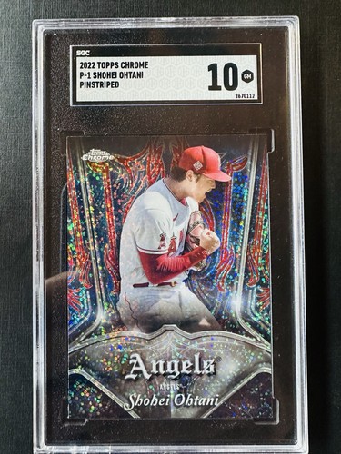 Topps 2022 Chrome Pinstriped Shohei Ohtani Angels SGC 10 #P-1