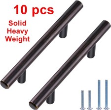 Oil Rubbed Bronze Cabinet Handles 10 Pack 5.38-inch Length 3-inch Hole Center