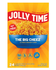 JOLLY TIME The Big Cheez Gourmet Cheddar Cheese Microwave Popcorn 24 Bags, 3.5 o