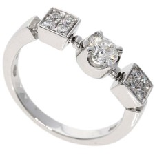 BVLGARI Lucia Diamond Ring K18 White Gold Ladies Used 