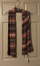 Women  s 100 Viscose Scarf Floral Lightweight fashion accesory 70 x 12  NEW