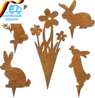Huyue Gartenstecker Rost Ostern Hase Deko Osterhase FüR Gartendeko Osterdeko Ros