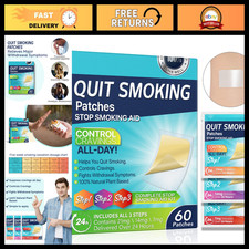 60 Pcs Quit Smoking Patches - Step 1 2 3 Anti-Smoking Aids, Fast  Effective Sti