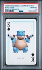 1998 POKEMON STADIUM BLUE VERSION PLAYING CARDS KING OF SPADES BLASTOISE PSA 10