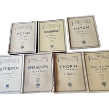 Schirmers Library of Musical Classics Sheet Music Lot of 7 Vtg Chopin Beethoven