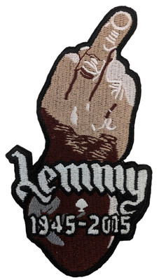 Motorhead Lemmy Memorial Patch, Lemmy Middle Finger Embroidered Iron On Patch