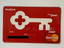 Key Bank PayPass Debit Card▪️Not A Credit Card▪️Exp March 2015▪️Unsigned