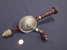 NIB Vintage Stanley Hand Drill Model 624A Never used. Burgundy  1940's to 50's.