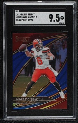 2019 Panini Select Field Level Blue Prizm /75 Baker Mayfield SGC 9.5 Mint+ 1hs7