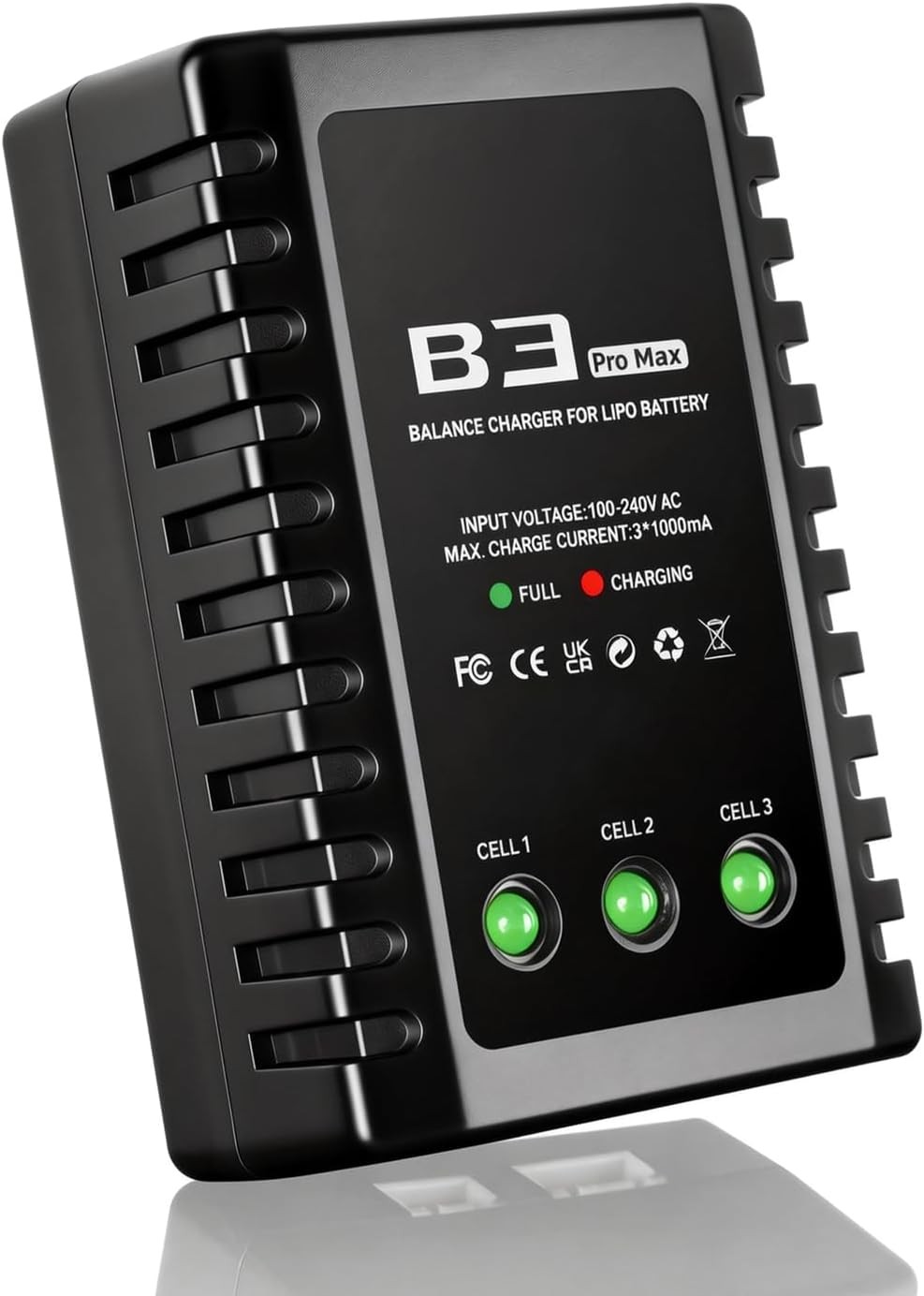 Haisito B3 Promax Lipo Charger for Battery 2S 3S (7.4V, 11.1V), Compact Airsoft