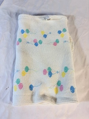 Vintage Baby Morgan Waffle Balloon Blanket Security Lovey 90s 