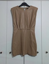 Zara Faux Leather Dress Size Medium New Without Tags Brown