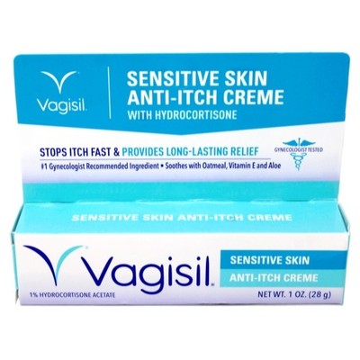 Vagisil Maximum Strength Anti Itch Creme Sensitive Skin Formula 1Oz Each