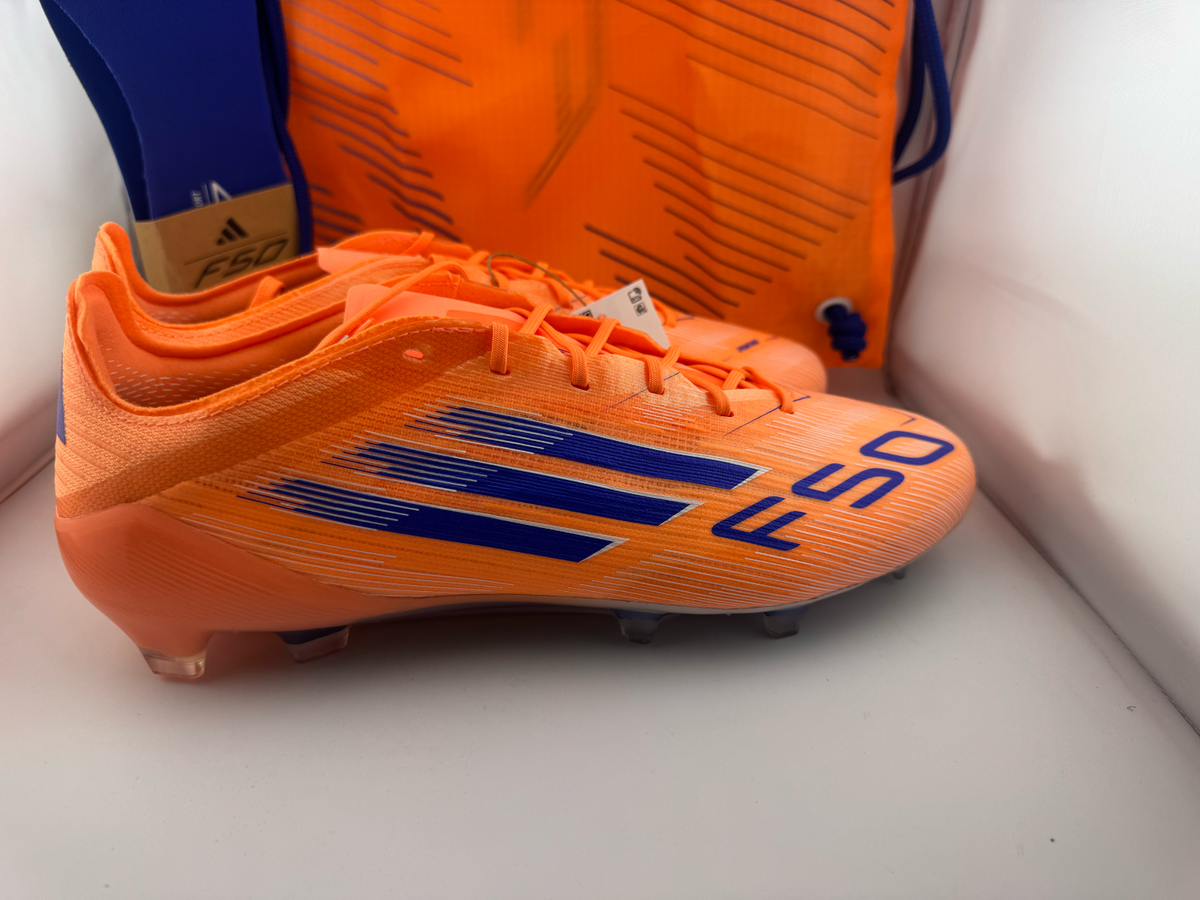 ADIDAS F50 ELITE FIRM GROUND FG SOCCER CLEATS ORANGE BLUE JH7618