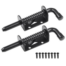 2-Pack 5-Inch Spring Loaded Latch Pin, Heavy Duty Barrel Bolt for Shed Doors,...