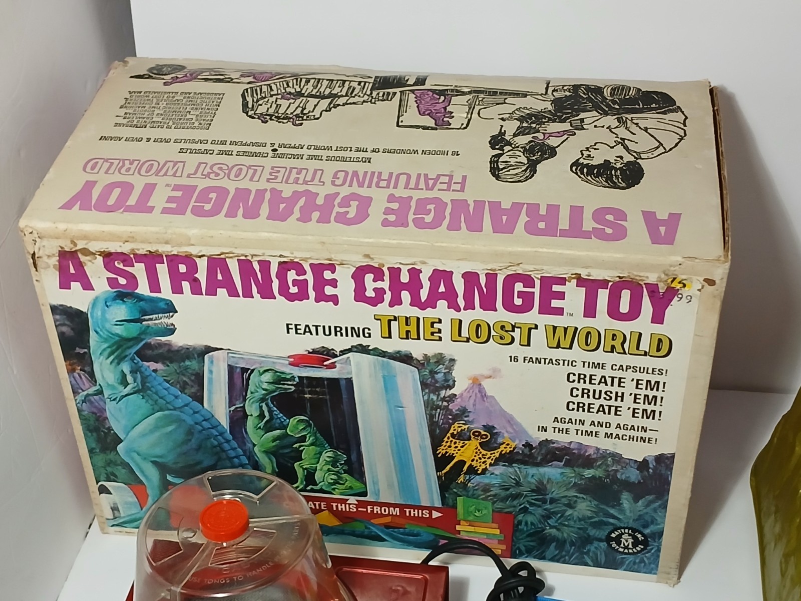 1967 MATTEL STRANGE CHANGE THE LOST WORLD TOY PLAY SET IN ORIGINAL BOX MONSTERS