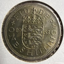 1953 Great Britain One Shilling Coin Ty82