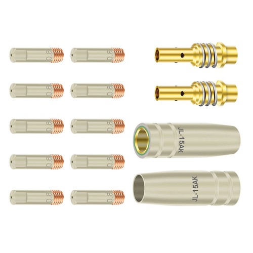 14pcs New Heat-resistant Welding Torch Assembly Kit Set For 15AK MIG/MAG - Foto 6 di 17