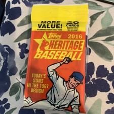 2016 Topps Heritage Baseball Value (1) Rack Pack 20 cards new pack 