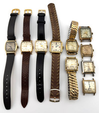 Men's Vintage Wristwatch Lot Gold Filled Parts Repair Waltham Elgin Hamilton