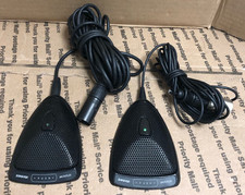  LOT OF 2 Shure Microflex MX392/C Cardioid Condenser 6-Pin Microphone
