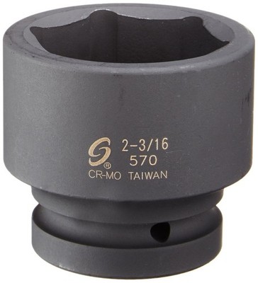SUNEX TOOLS 570 1'' Drive Standard 6 Point Impact Socket 2-3/16''