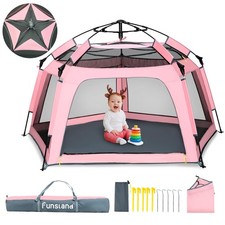 Baby Playpen Pop-up Tent - Outdoor  Indoor Play Tent for Beach with Canopy T...