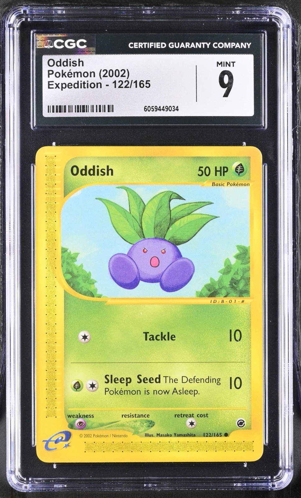 CGC 9 Oddish 122/165 Expedition 2003 Pokemon Card