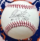MINT STEVE STONE SIGNED OML BASEBALL BALTIMORE ORIOLES 1980 CY AWARD WINNER!!!!!