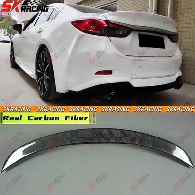 Carbon Fiber/Unpainted FRP Rear Trunk Spoiler Wing Fits Mazda 6 Atenza 2014-2017
